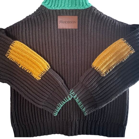 JW Anderson - Men's Patchwork Cotton-Blend Cardigan - O/S - Picture 2 of 10